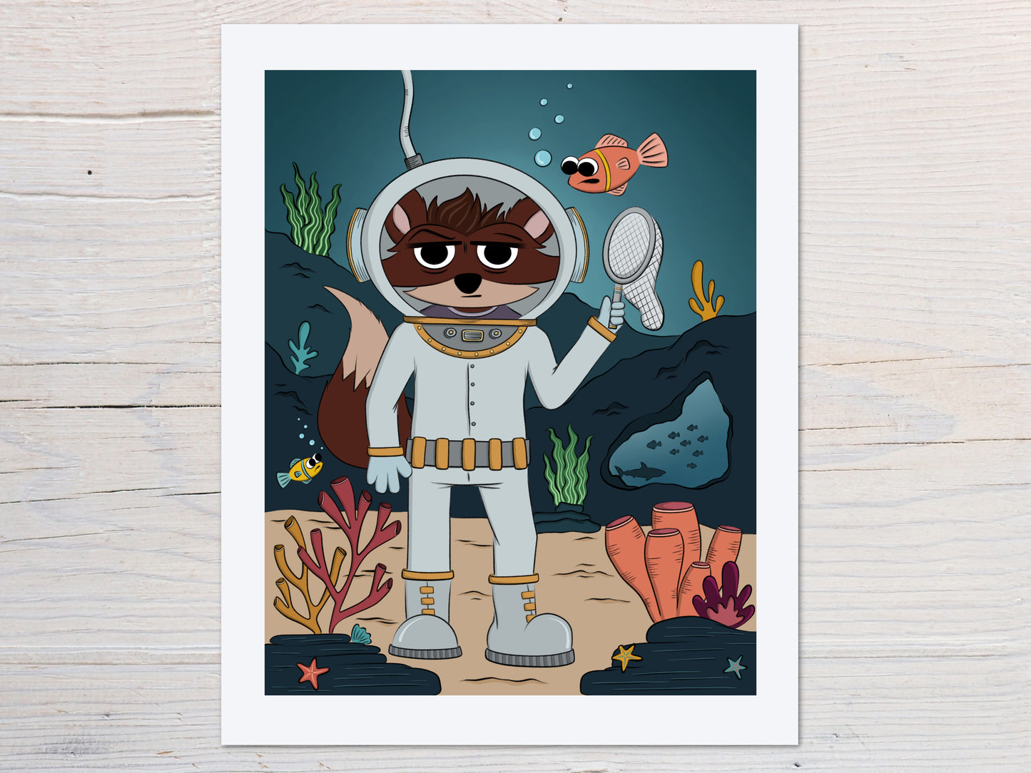 "The Dive" Whimsical Illustration Print