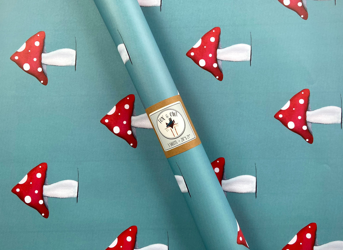 Gift Wrap Sheets - Mushrooms