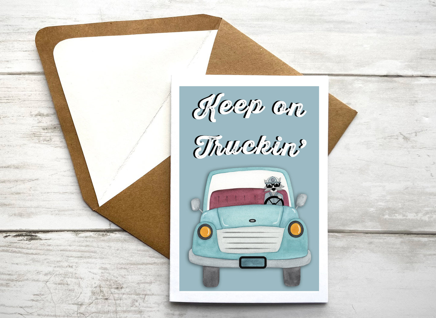 Keep on Truckin' Notecard