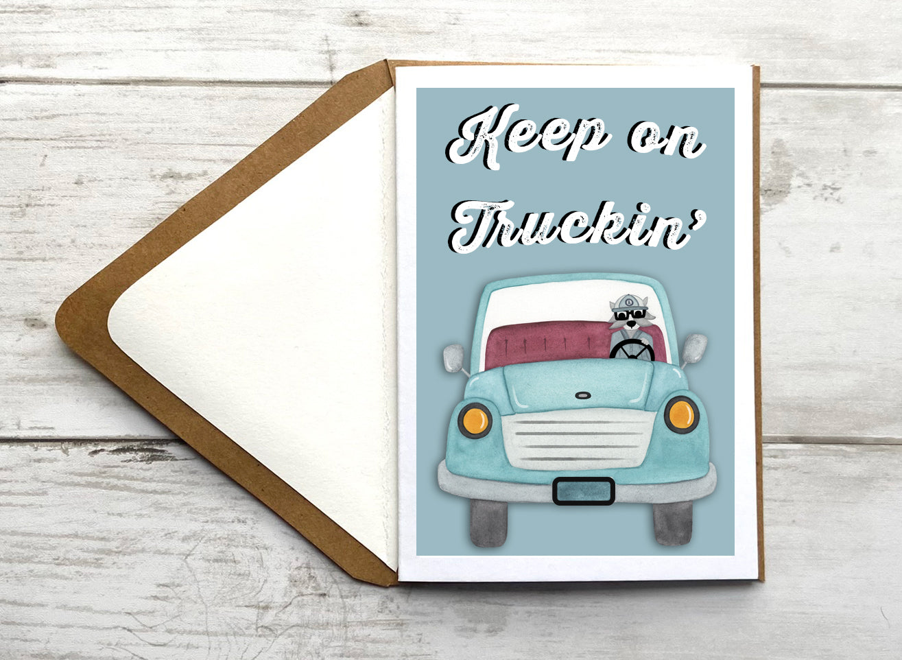 Keep on Truckin' Notecard