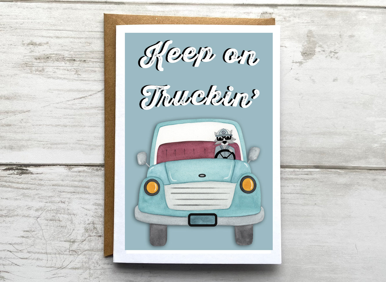 Keep on Truckin' Notecard