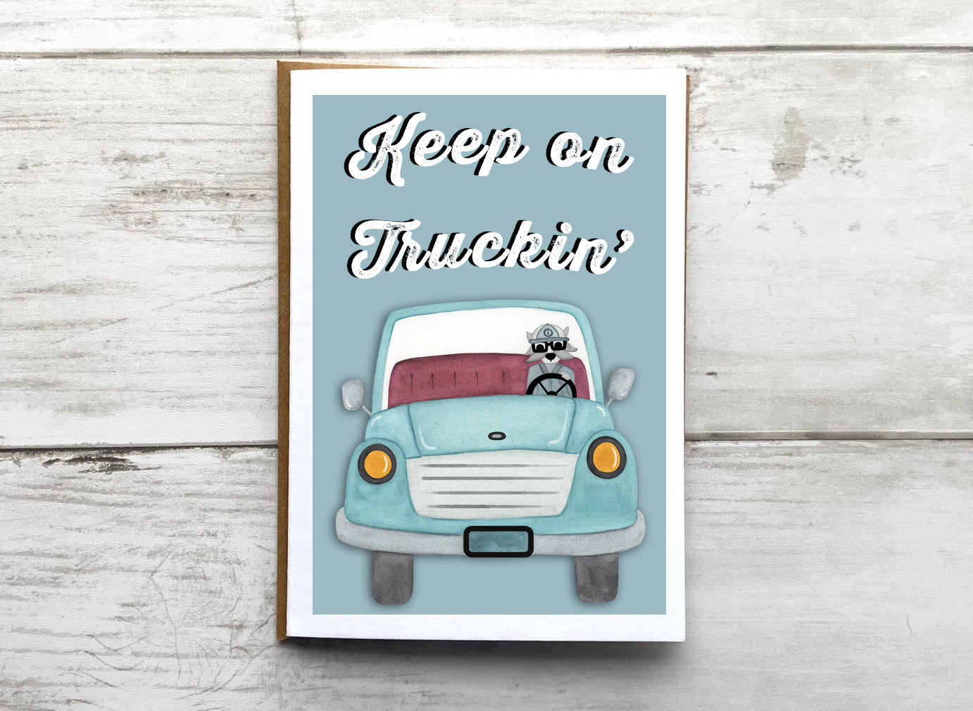 Keep on Truckin' Notecard