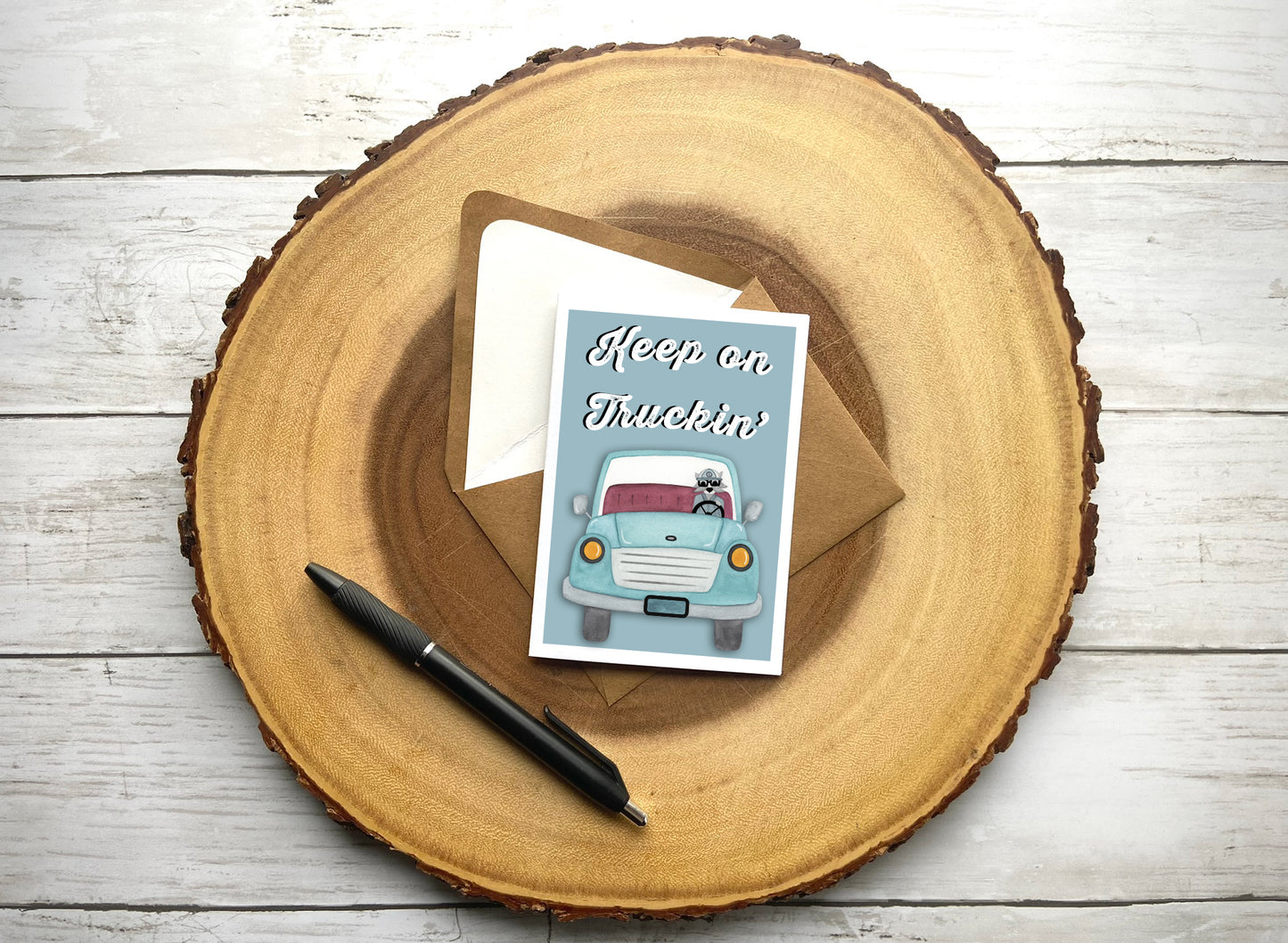 Keep on Truckin' Notecard