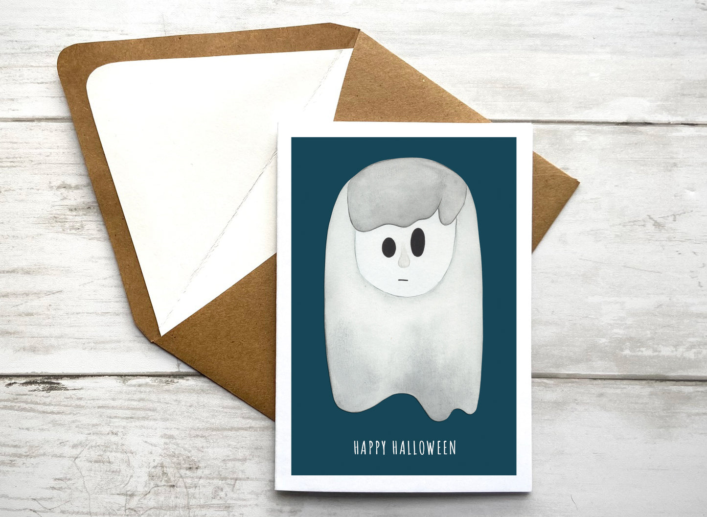 Ghost Halloween Notecard