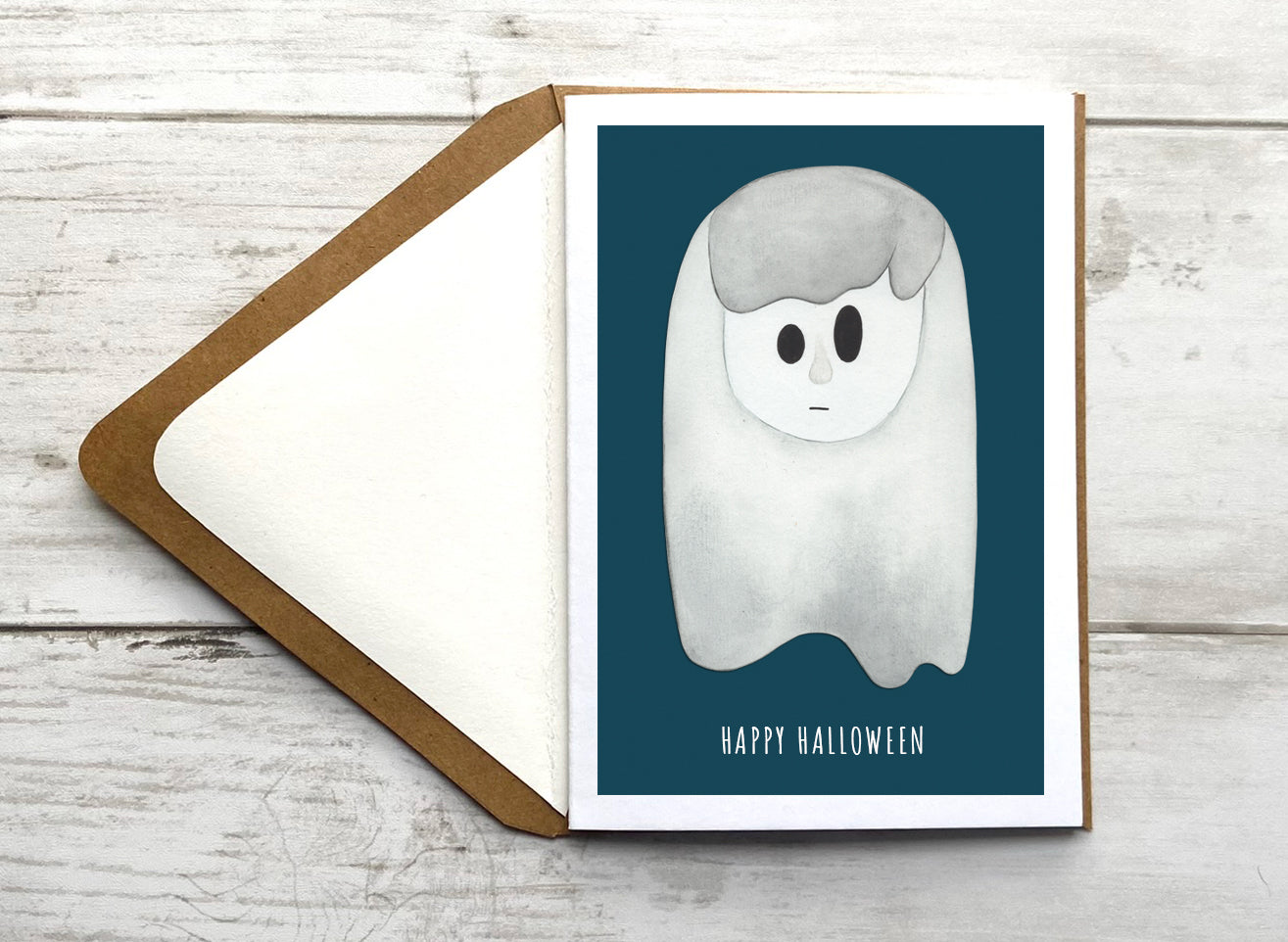 Ghost Halloween Notecard