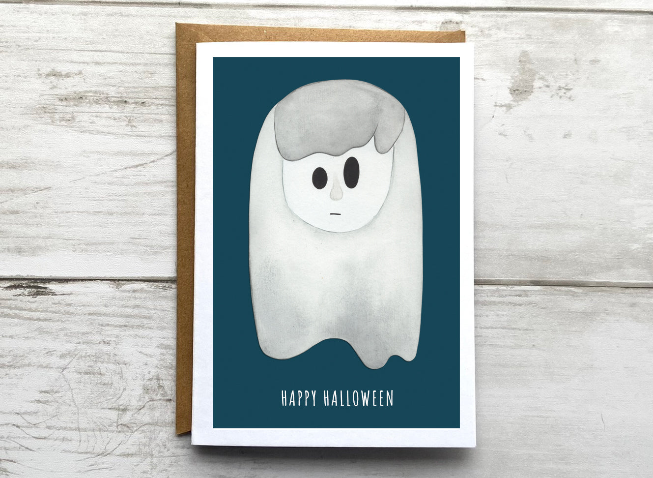 Ghost Halloween Notecard