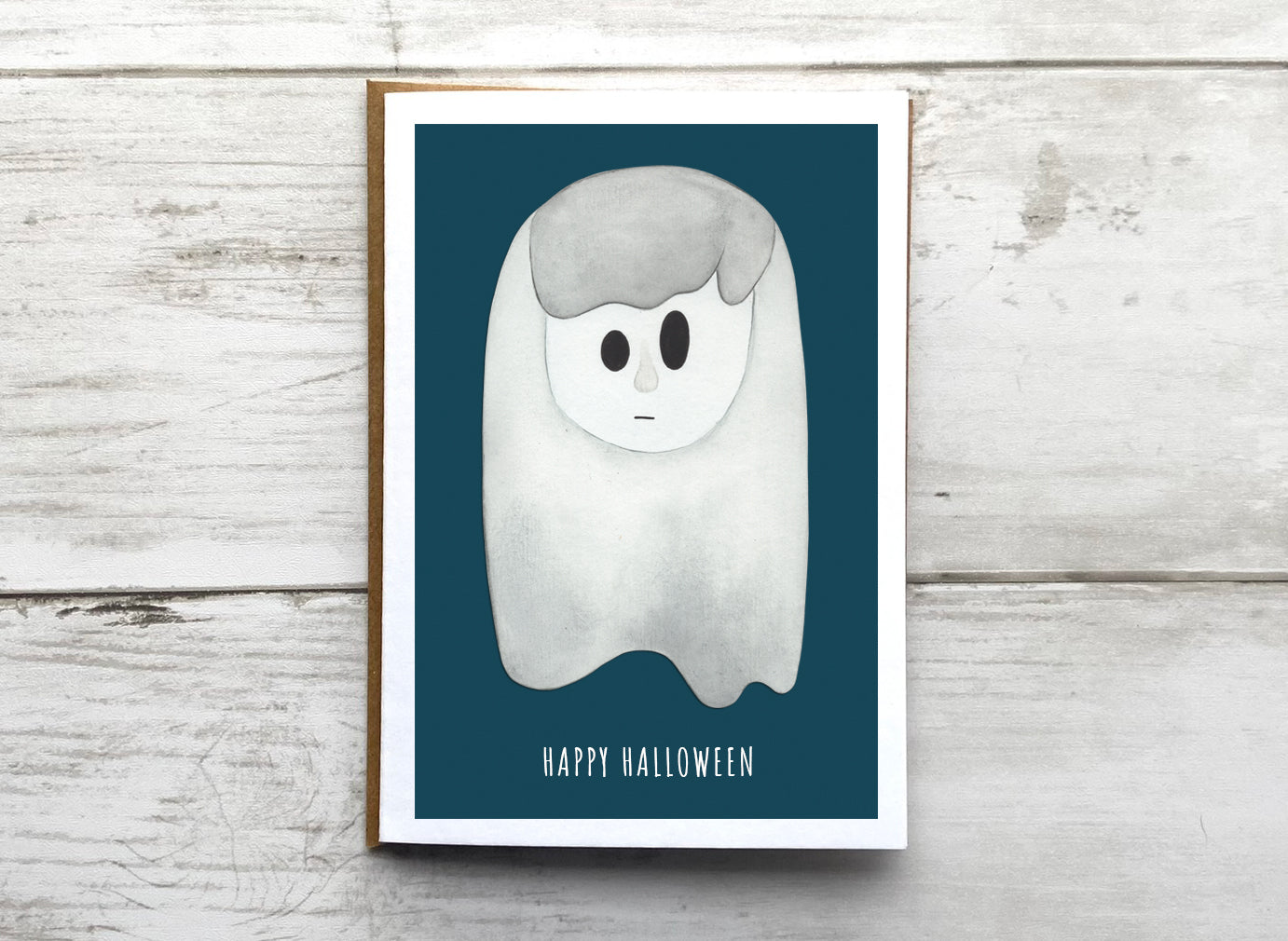 Ghost Halloween Notecard