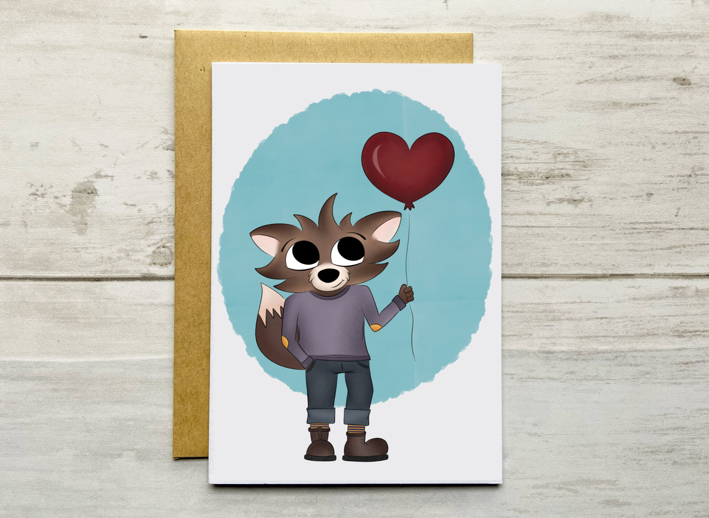Heart Balloon Notecard