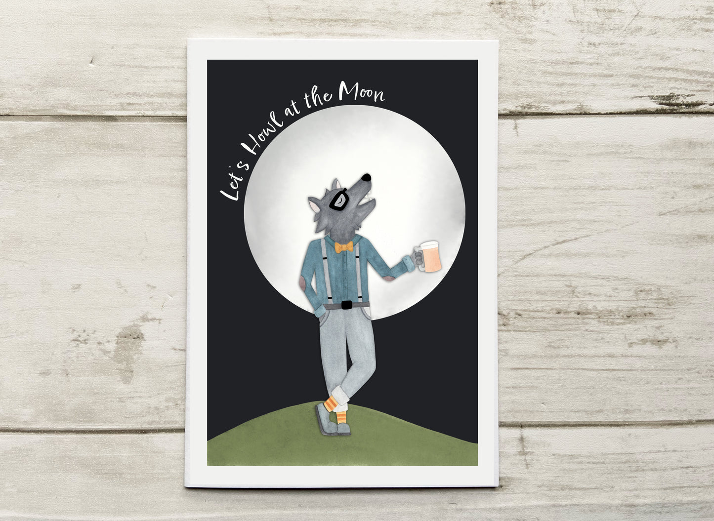 Let's Howl at the Moon Notecard