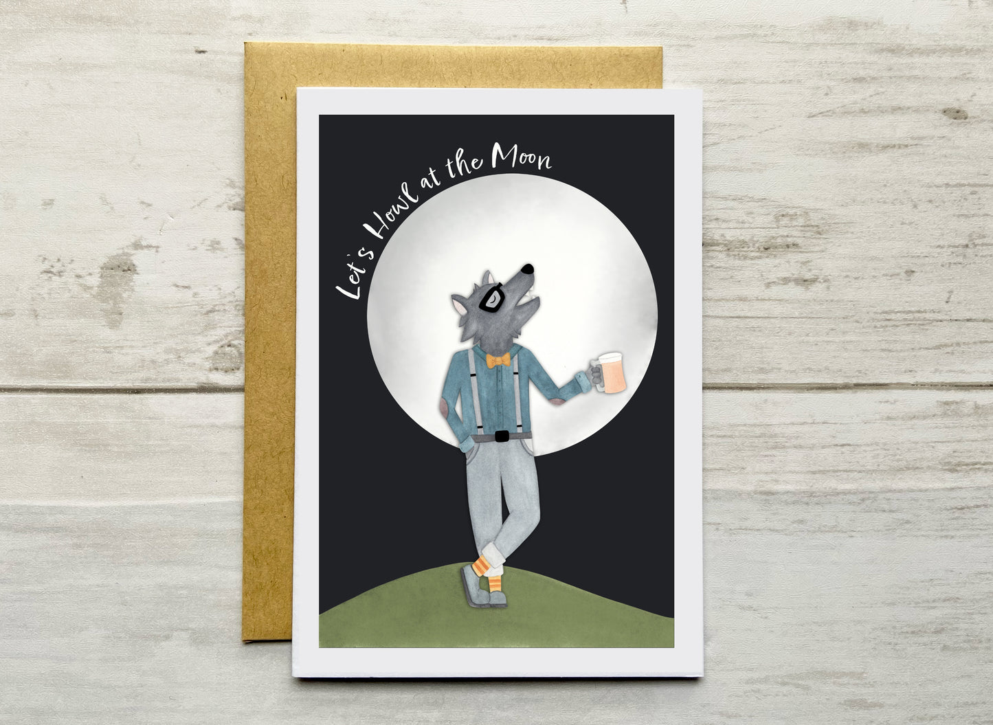 Let's Howl at the Moon Notecard