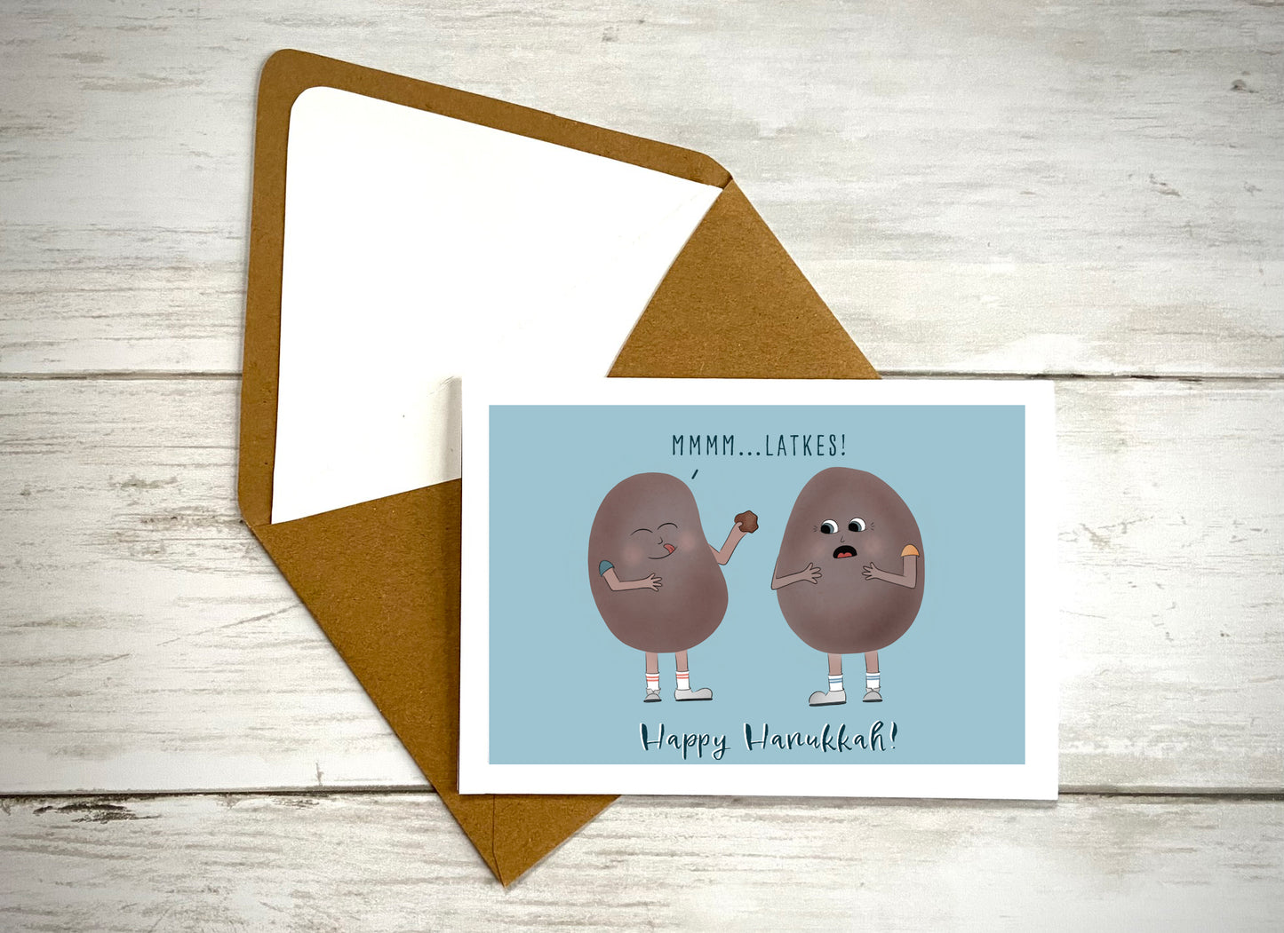 Happy Hanukkah Latke Notecard