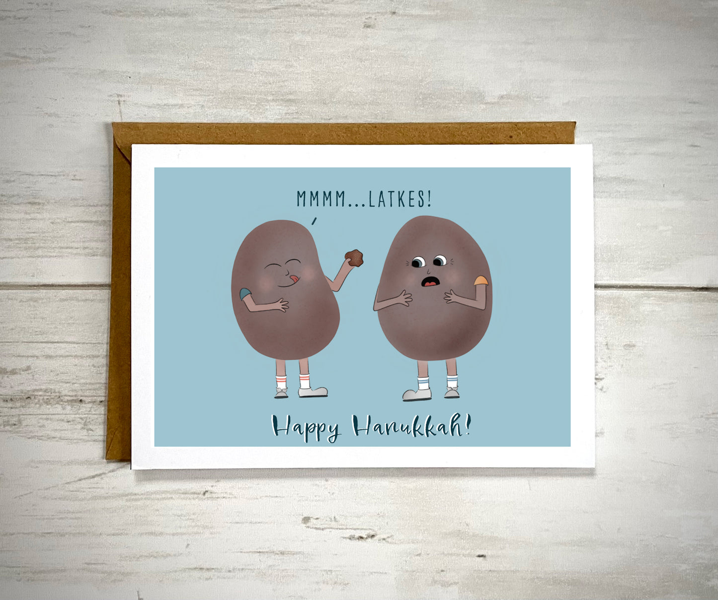 Happy Hanukkah Latke Notecard