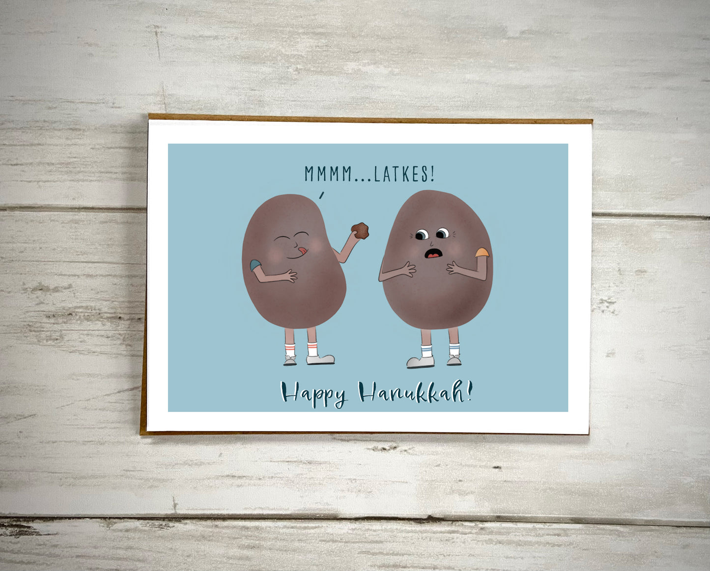 Happy Hanukkah Latke Notecard