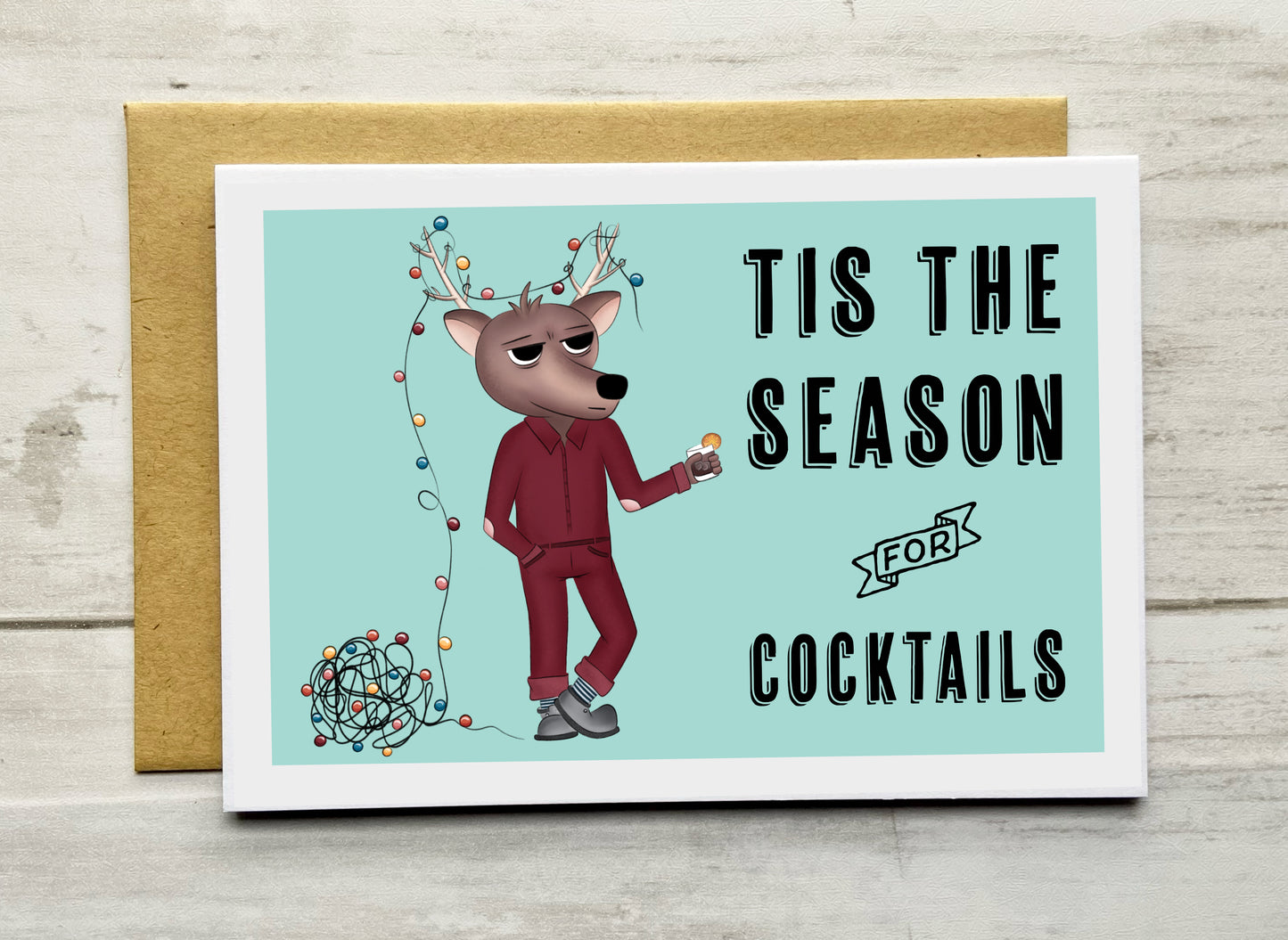 Tis the Season for Cocktails Notecard