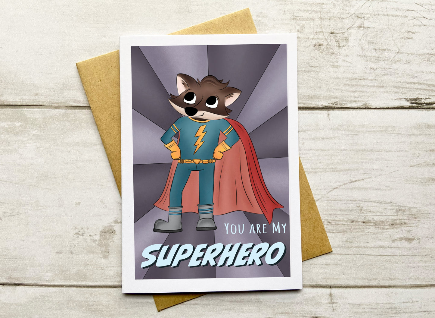 You Are My Superhero Notecard