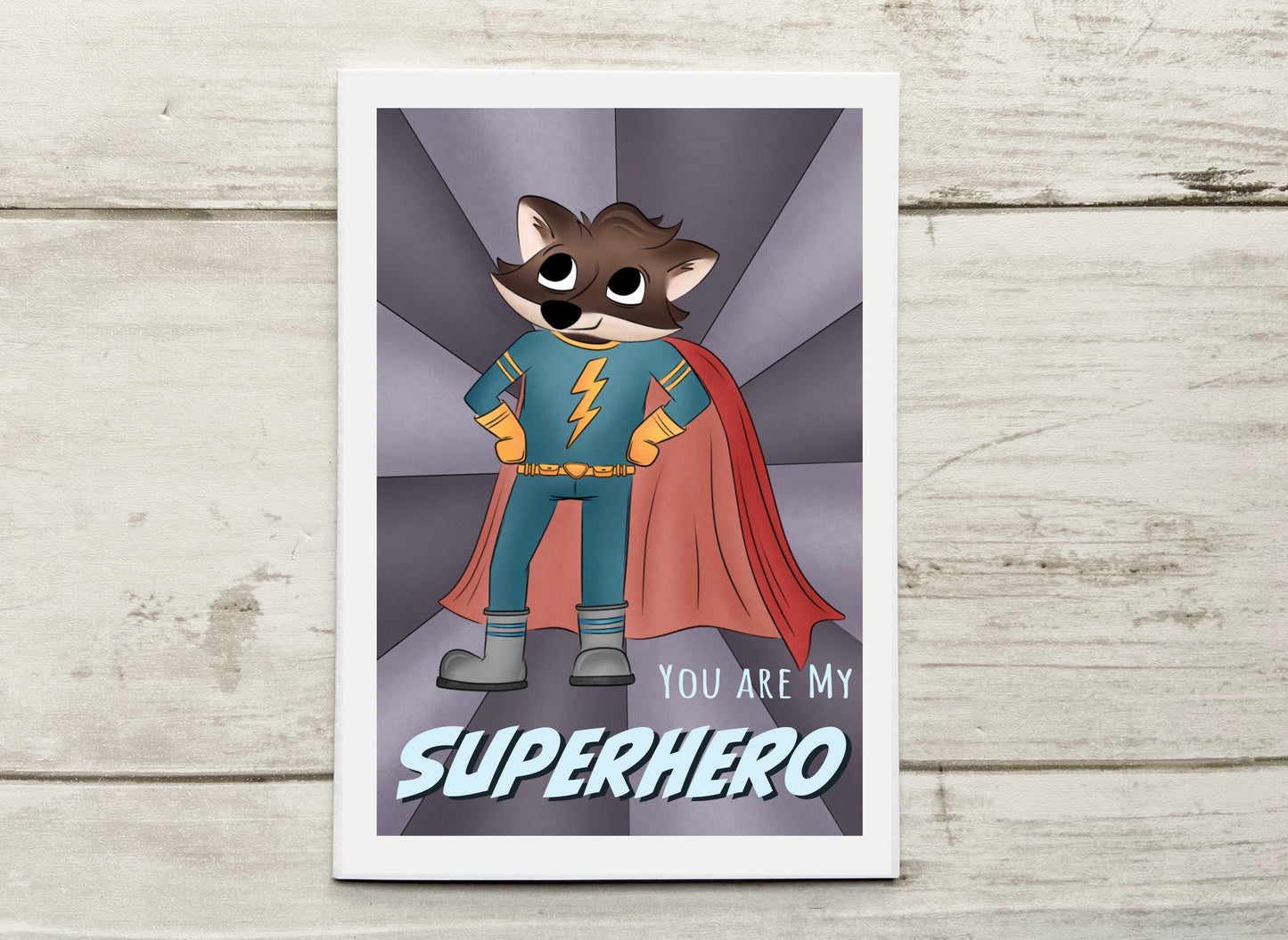 You Are My Superhero Notecard