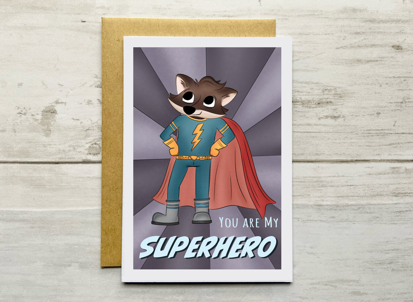 You Are My Superhero Notecard