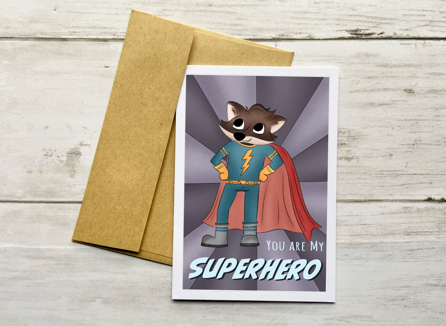 You Are My Superhero Notecard