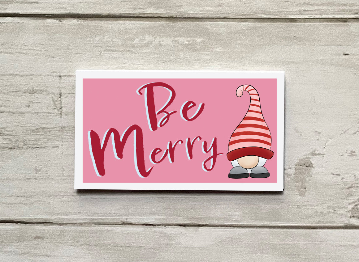 Wee Lil' Notecard - Be Merry