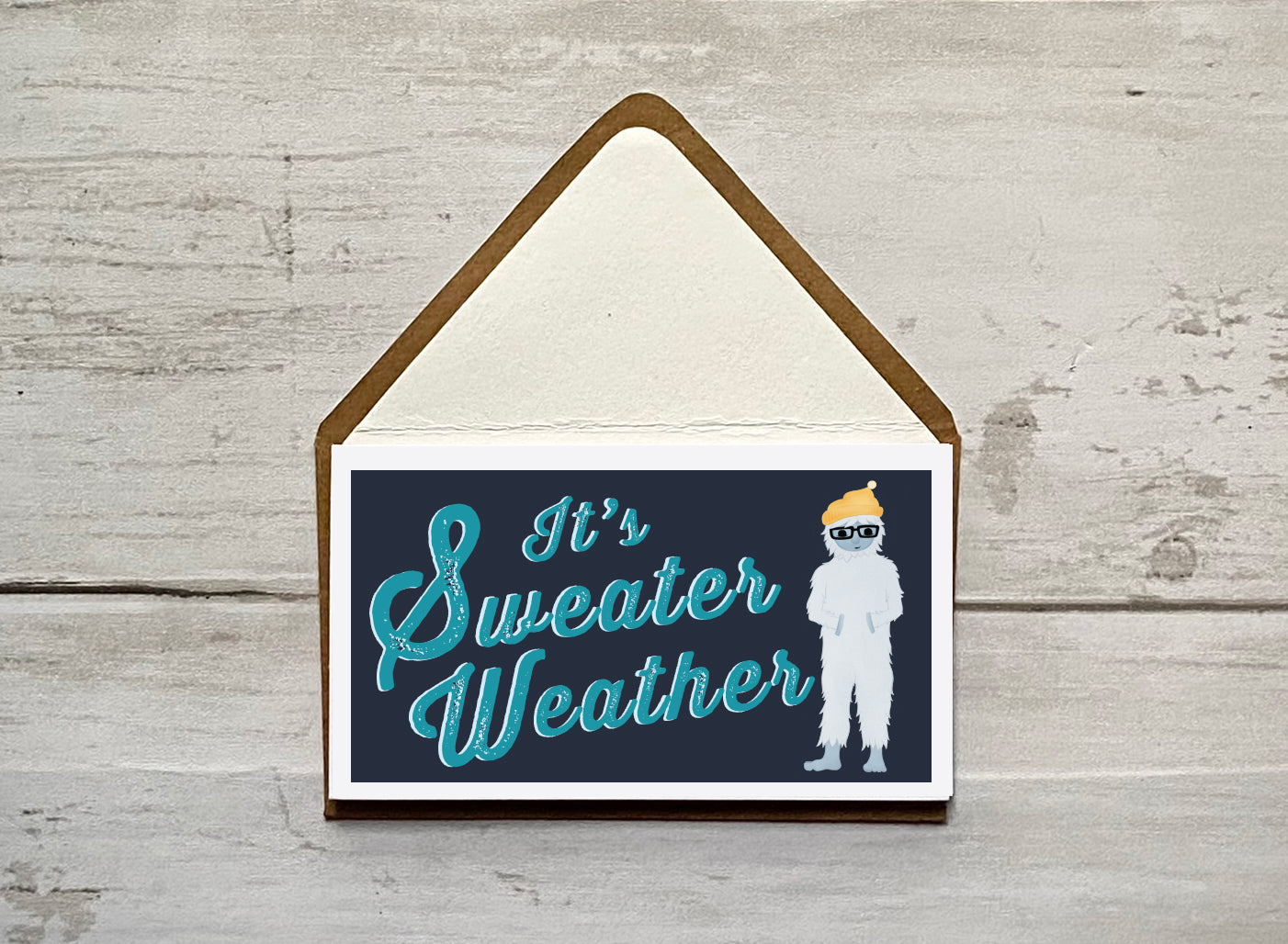Wee Lil' Notecard - Yeti Sweater Weather