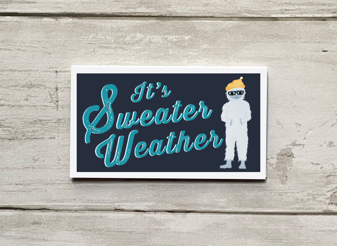 Wee Lil' Notecard - Yeti Sweater Weather
