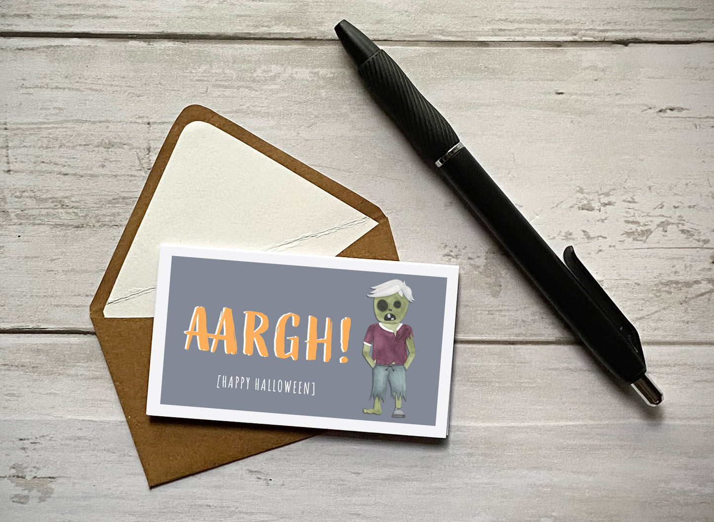 Wee Lil' Notecard - Zombie