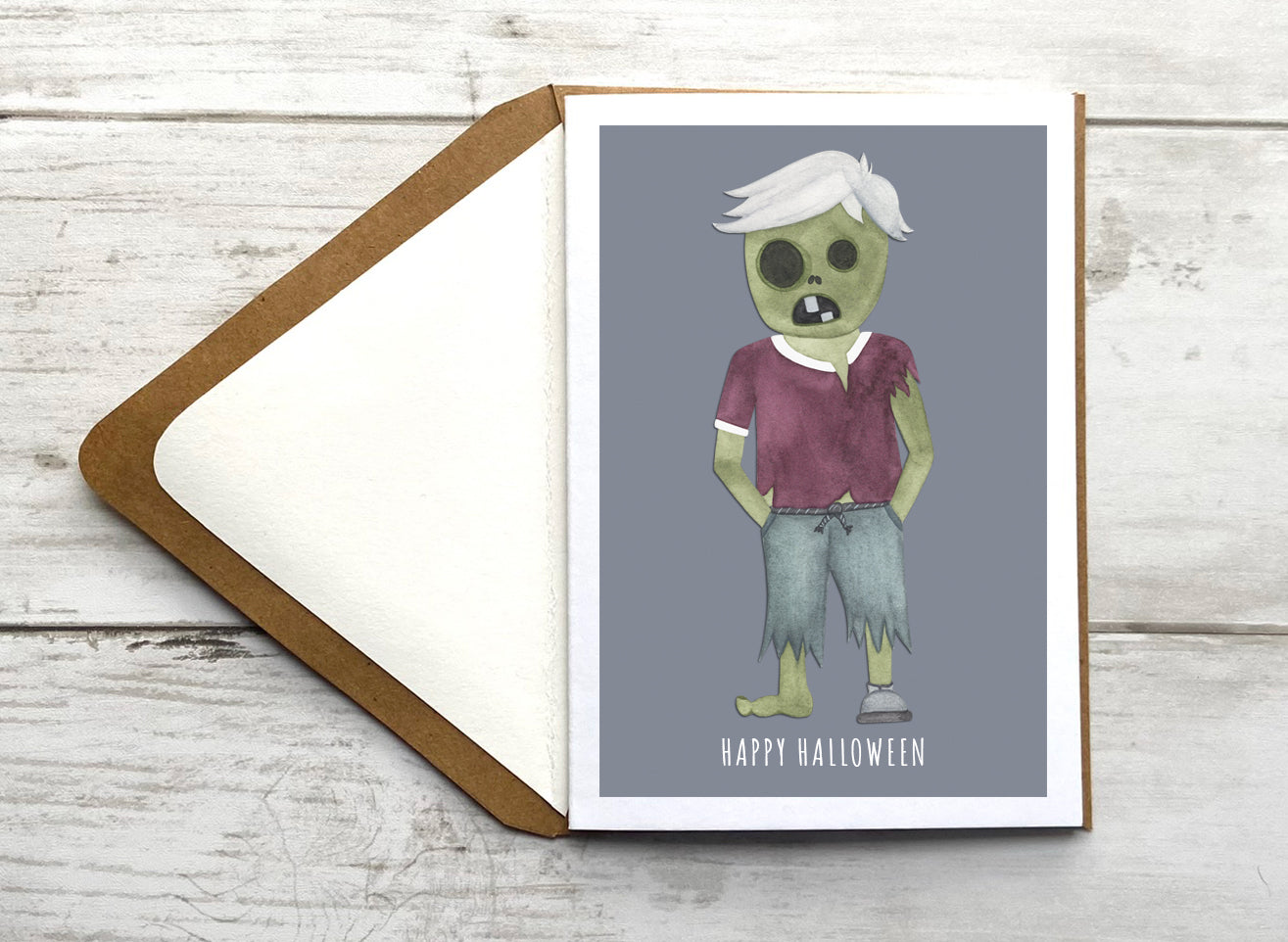 Zombie Halloween Notecard