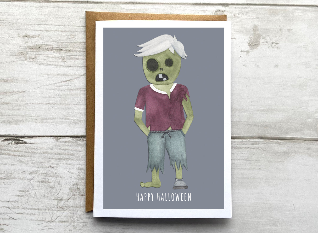 Zombie Halloween Notecard