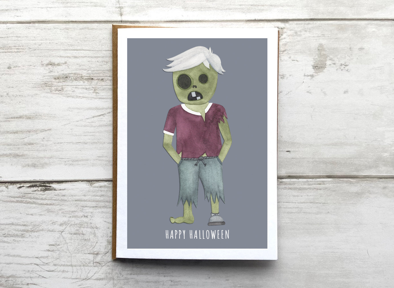 Zombie Halloween Notecard