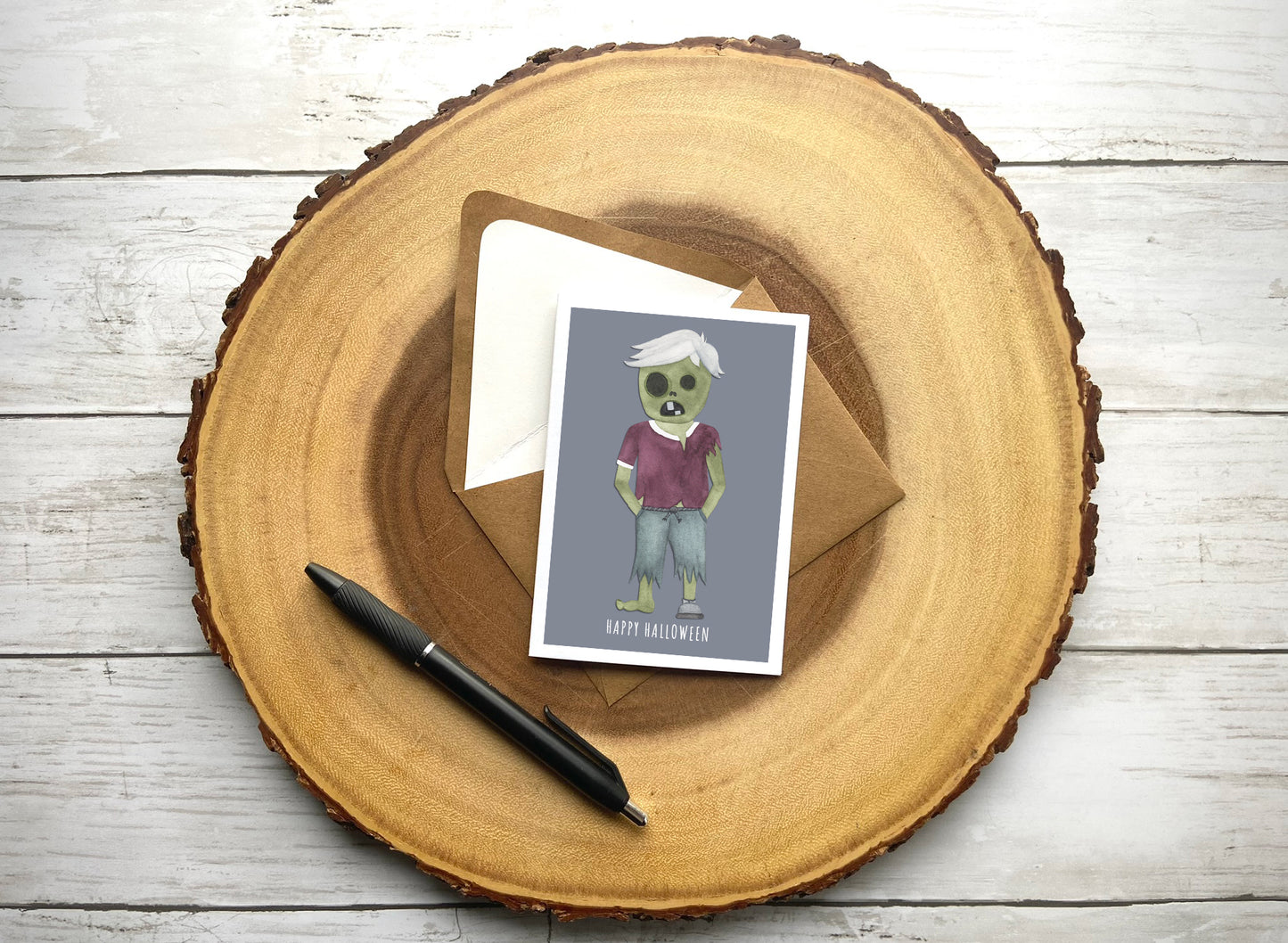 Zombie Halloween Notecard