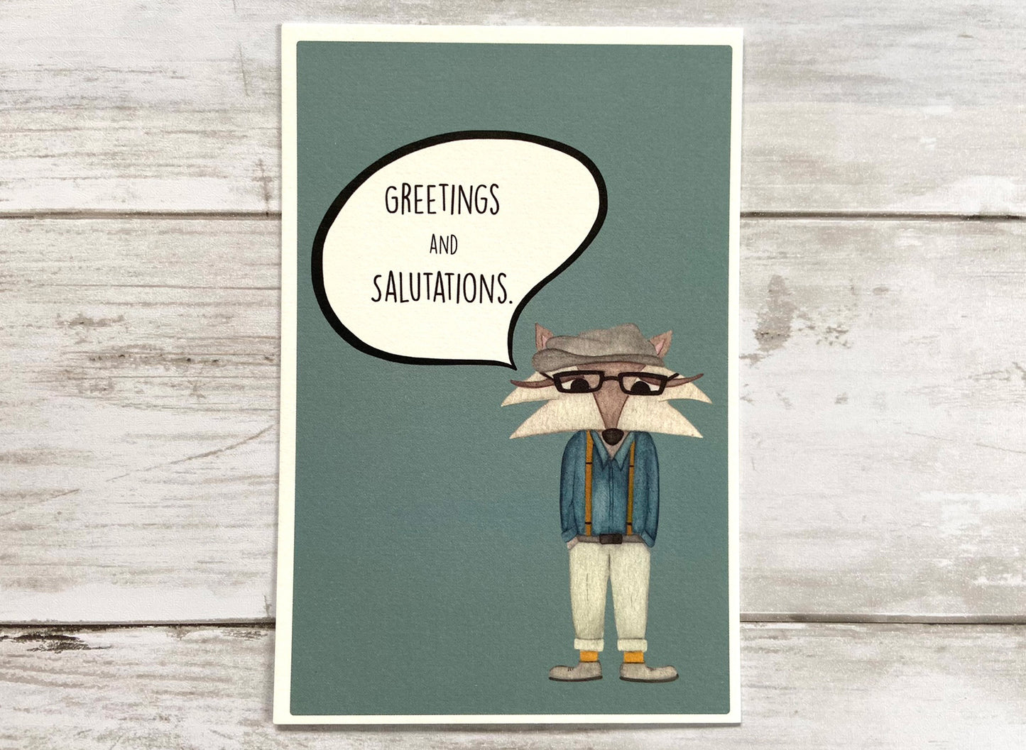 Woodland Fox Postcard