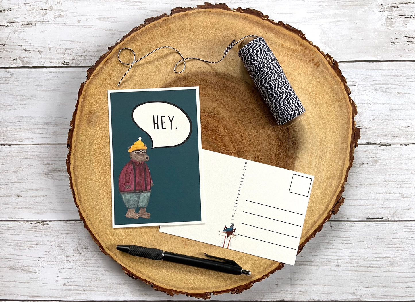 Woodland Bear Postcard