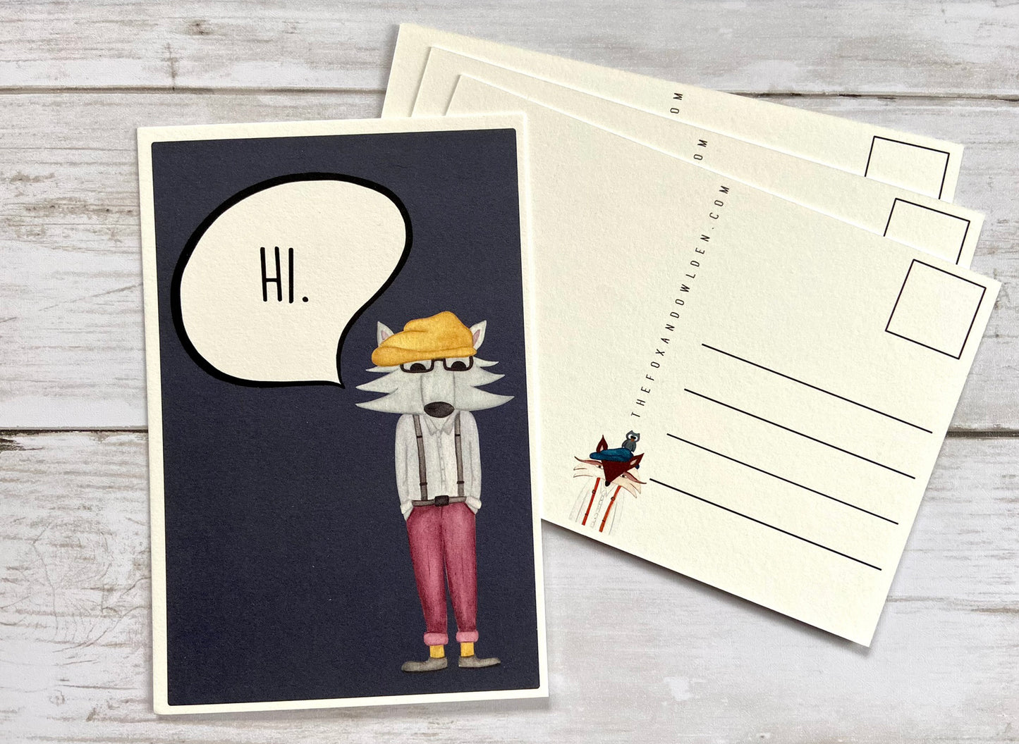 Woodland Wolf Postcard