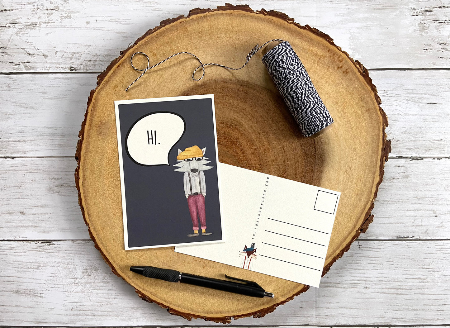 Woodland Wolf Postcard