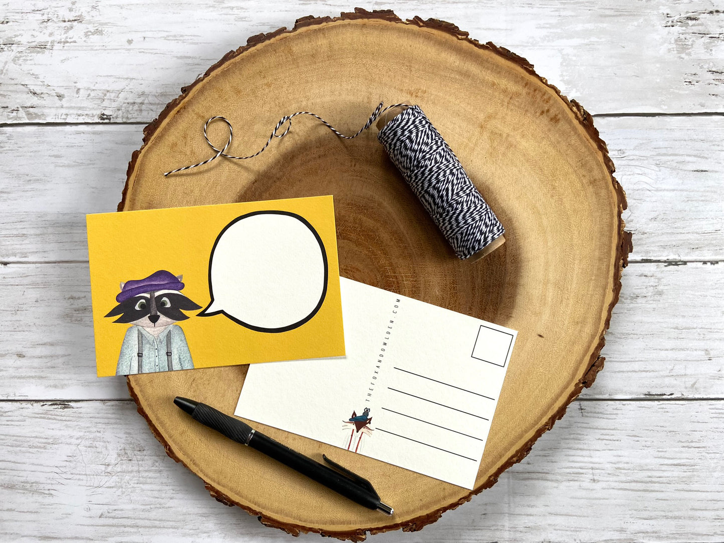 Write Your Own Postcard - Racoon