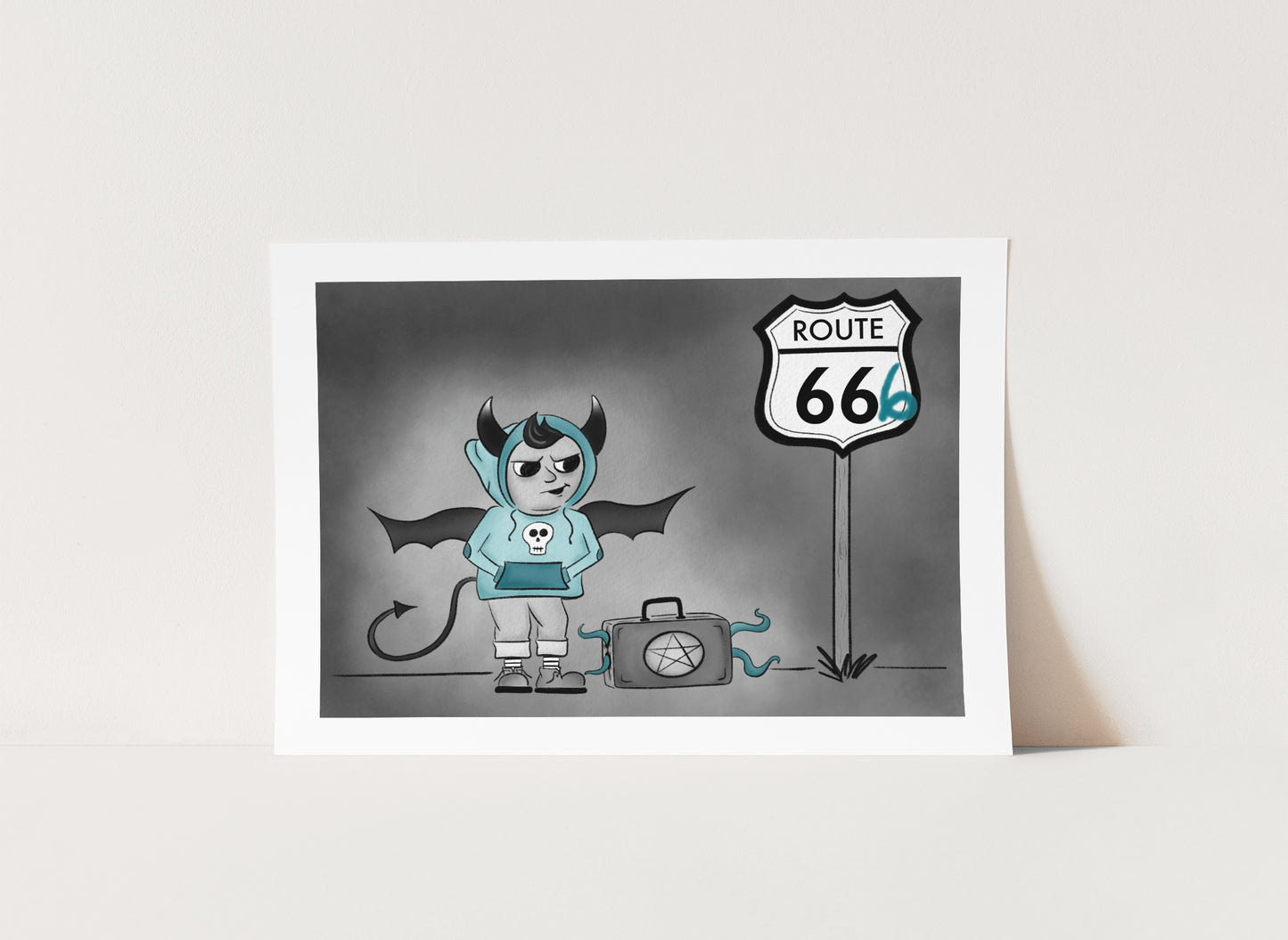 "Lil' Demon" Whimsical Illustration Print