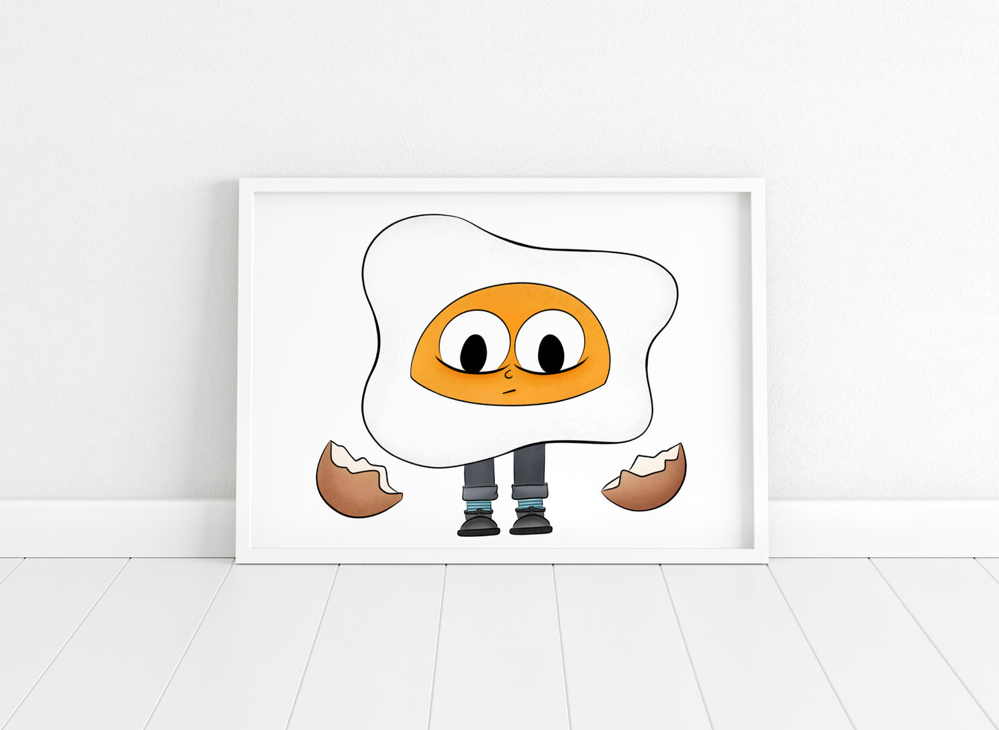 "Cracked Egg" Whimsical Illustration Print
