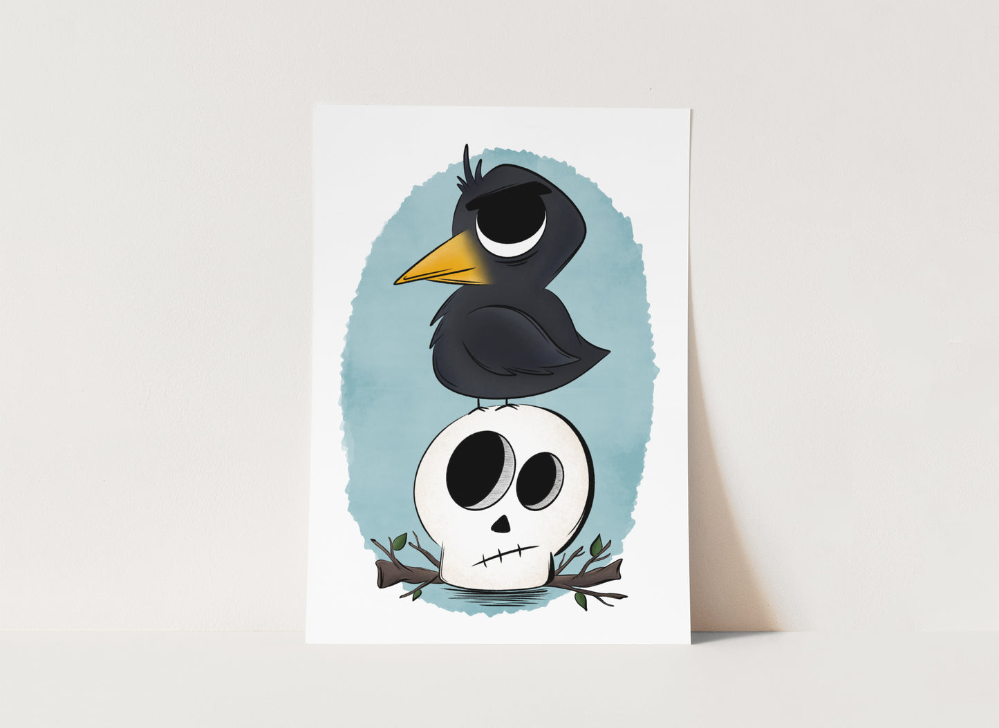 "Raven's Omen" Whimsical Illustration Print