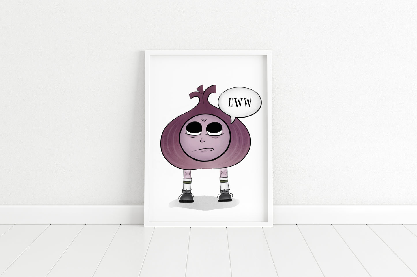 "Angsty Red Onion" Whimsical Illustration Print