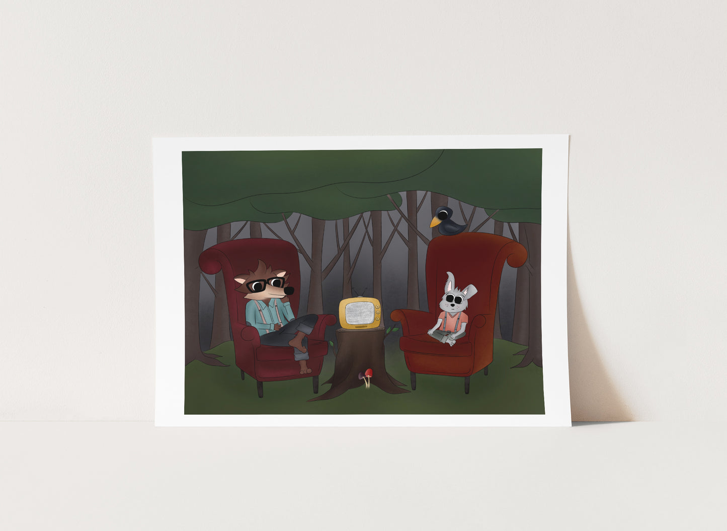"The Interview" Whimsical Illustration Print