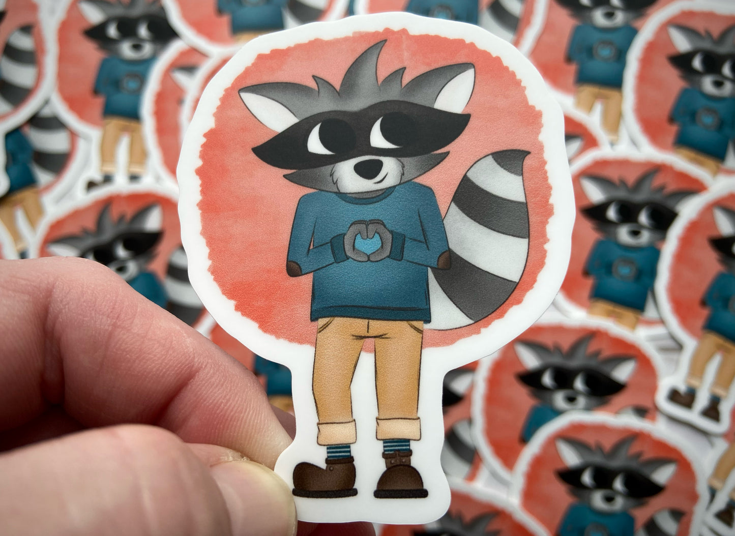 Hand Heart Vinyl Sticker