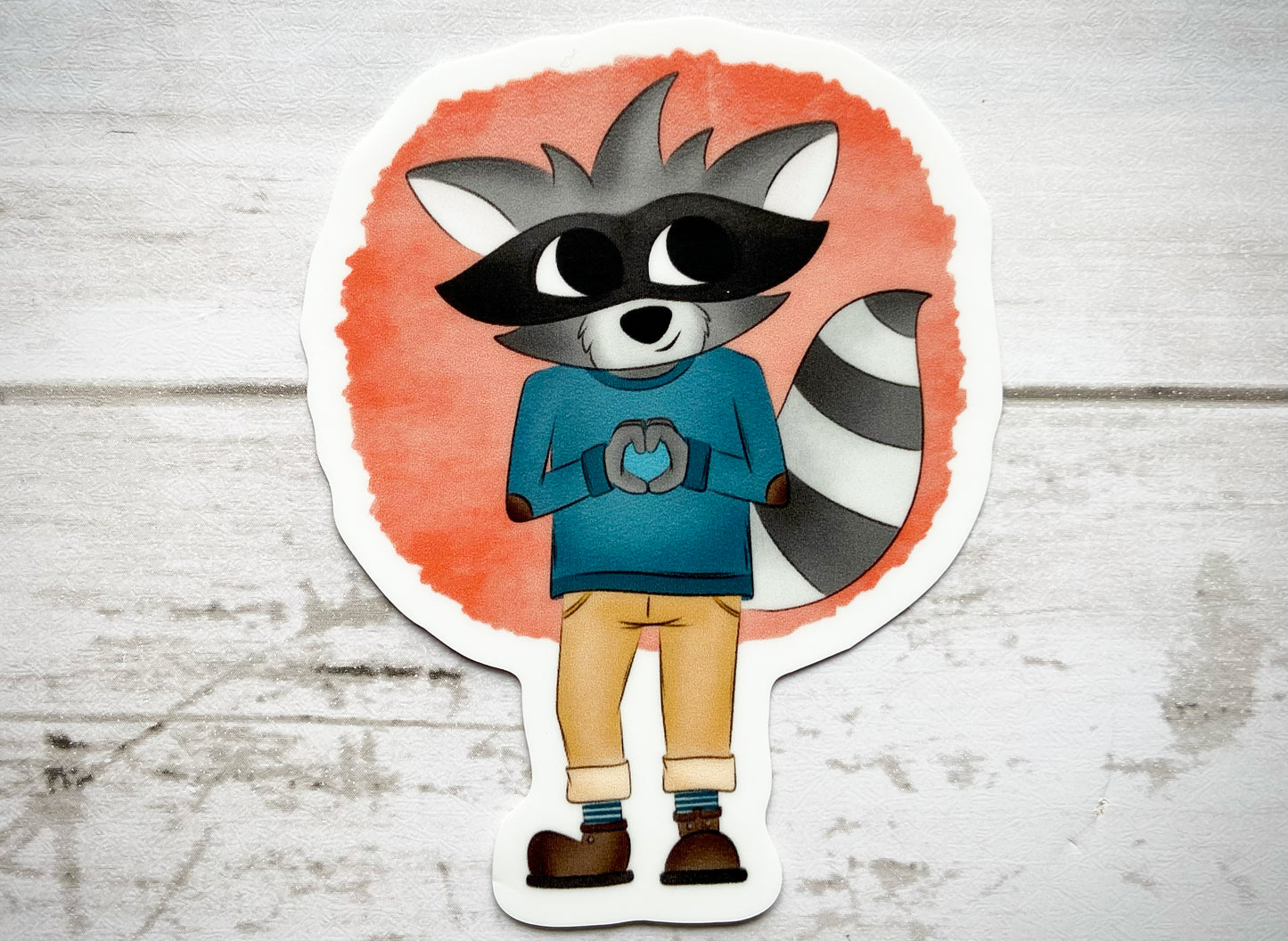 Hand Heart Vinyl Sticker