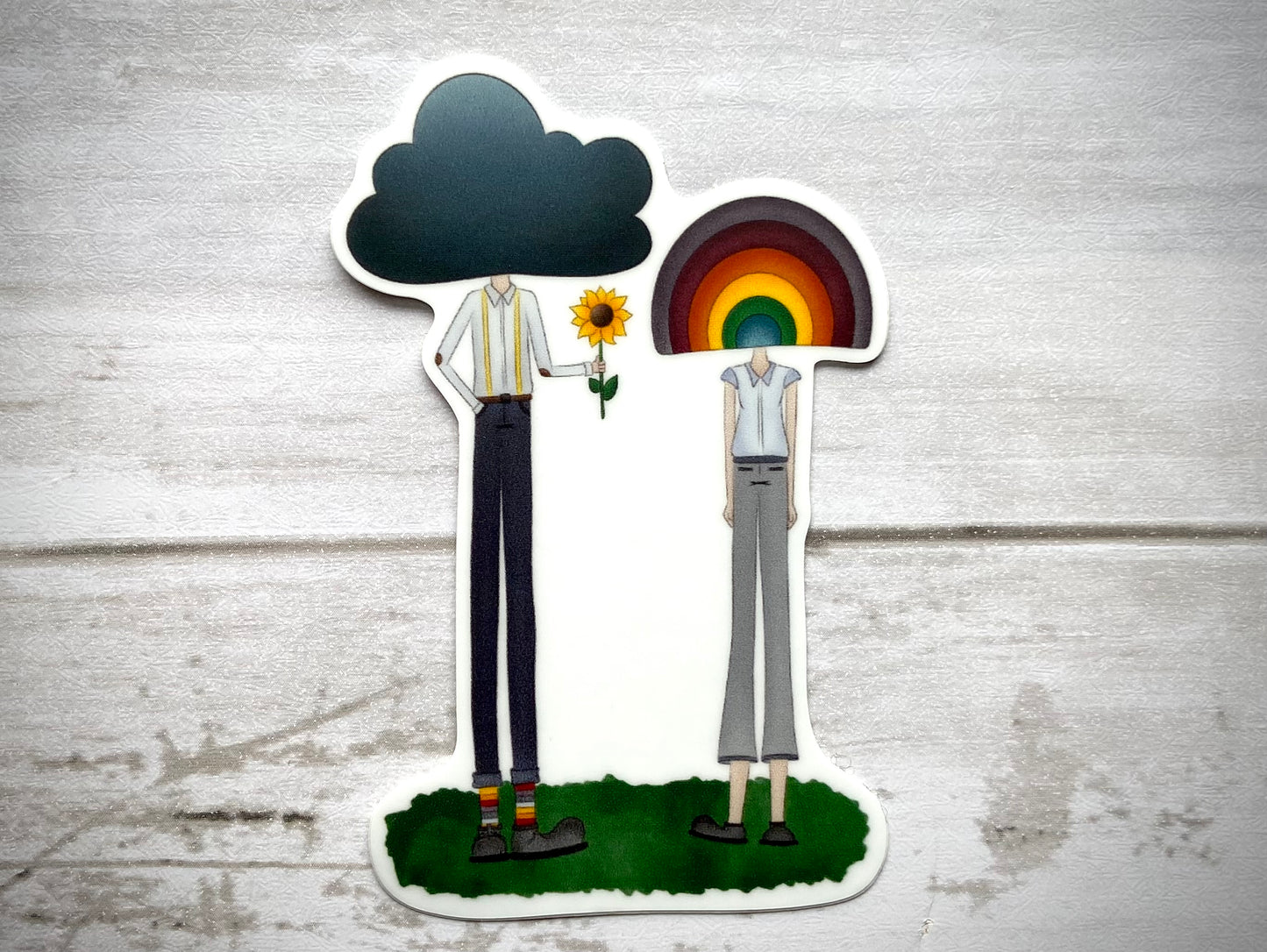 Cloud & Rainbow Vinyl Sticker