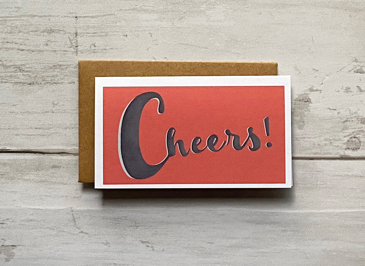 Wee Lil' Notecard - Cheers!