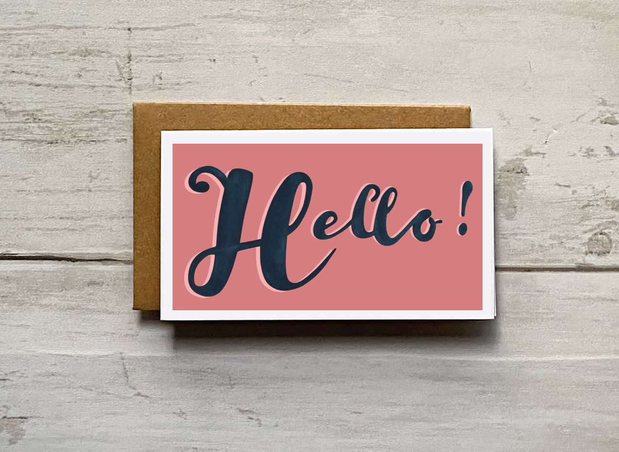Wee Lil' Notecard - Hello!