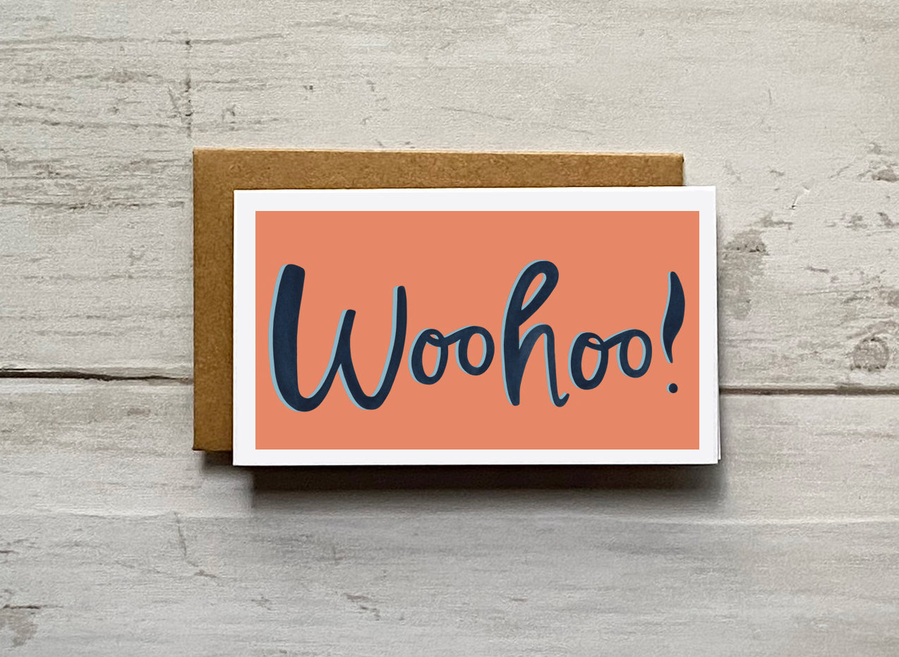 Wee Lil' Notecard - Woohoo!