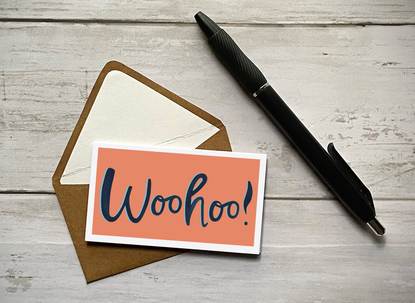 Wee Lil' Notecard - Woohoo!