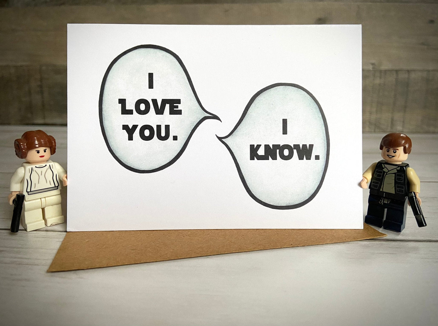 Blank Note Card | Star Wars - I Love You, I Know Notecard | Watercolor Note Card | Star Wars Greeting Card