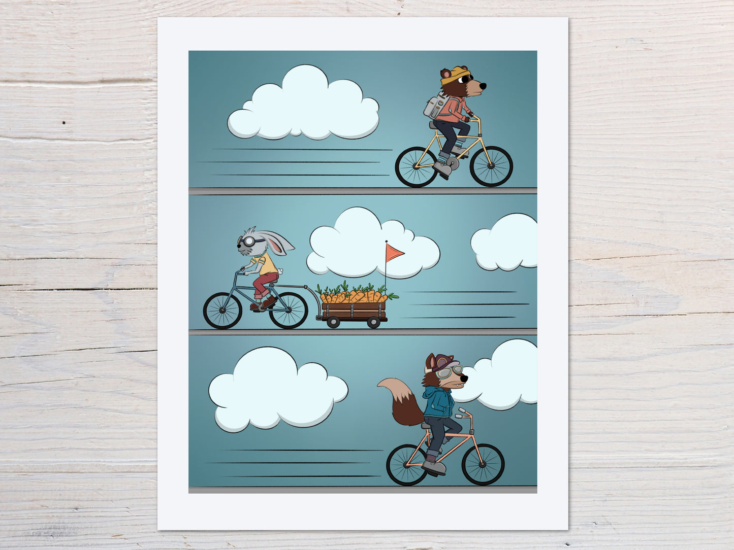 "Cycle" Whimsical Illustration Print