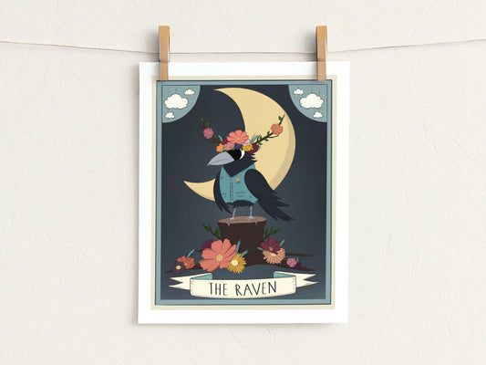 "The Raven" Whimsical Illustration Print